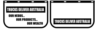TRUCKS DELIVER AUSTRALIA Mudflaps